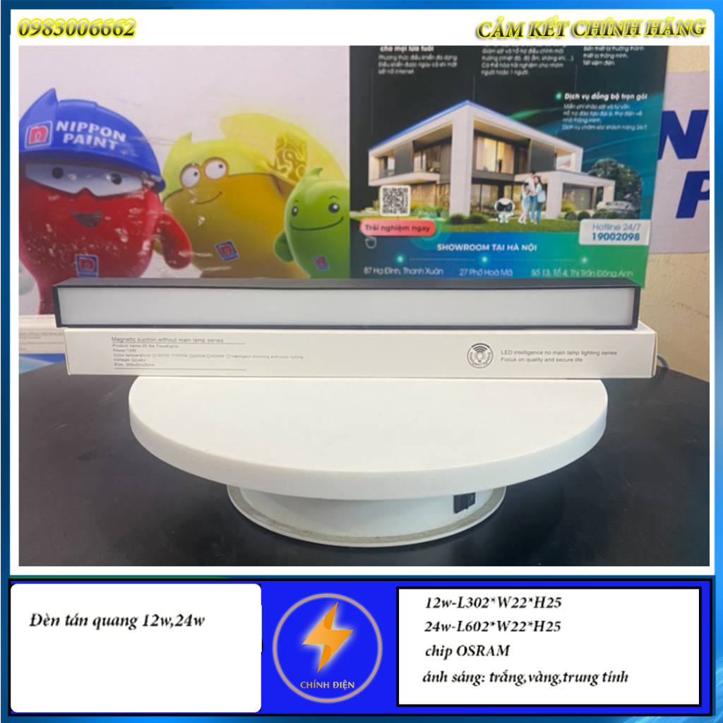 Đèn tán quang ray nam châm 12w,24w bảo hành 2 năm