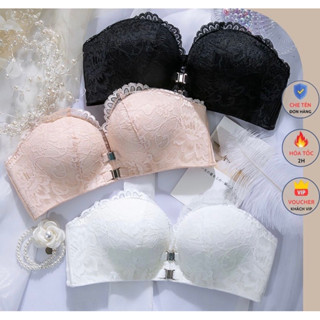  Áo Nâng Ngực Không Dây iBRA's Tạo Khe Chống Tuột Áo Lót Không dây cài trước nam châm cao cấp viền Ren gợi cảm 