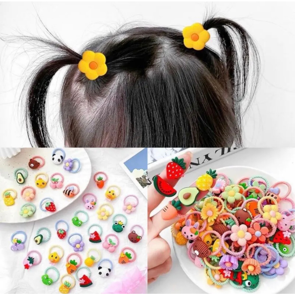 Set 50 chun buộc tóc siêu kute, siêu đáng yêu cho bé.hàng chuẩn loại 1, mix nhiều hình khác nhau siêu cute
