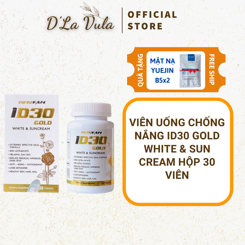 Viên uống ID30 Gold White & Suncream 30 Viên