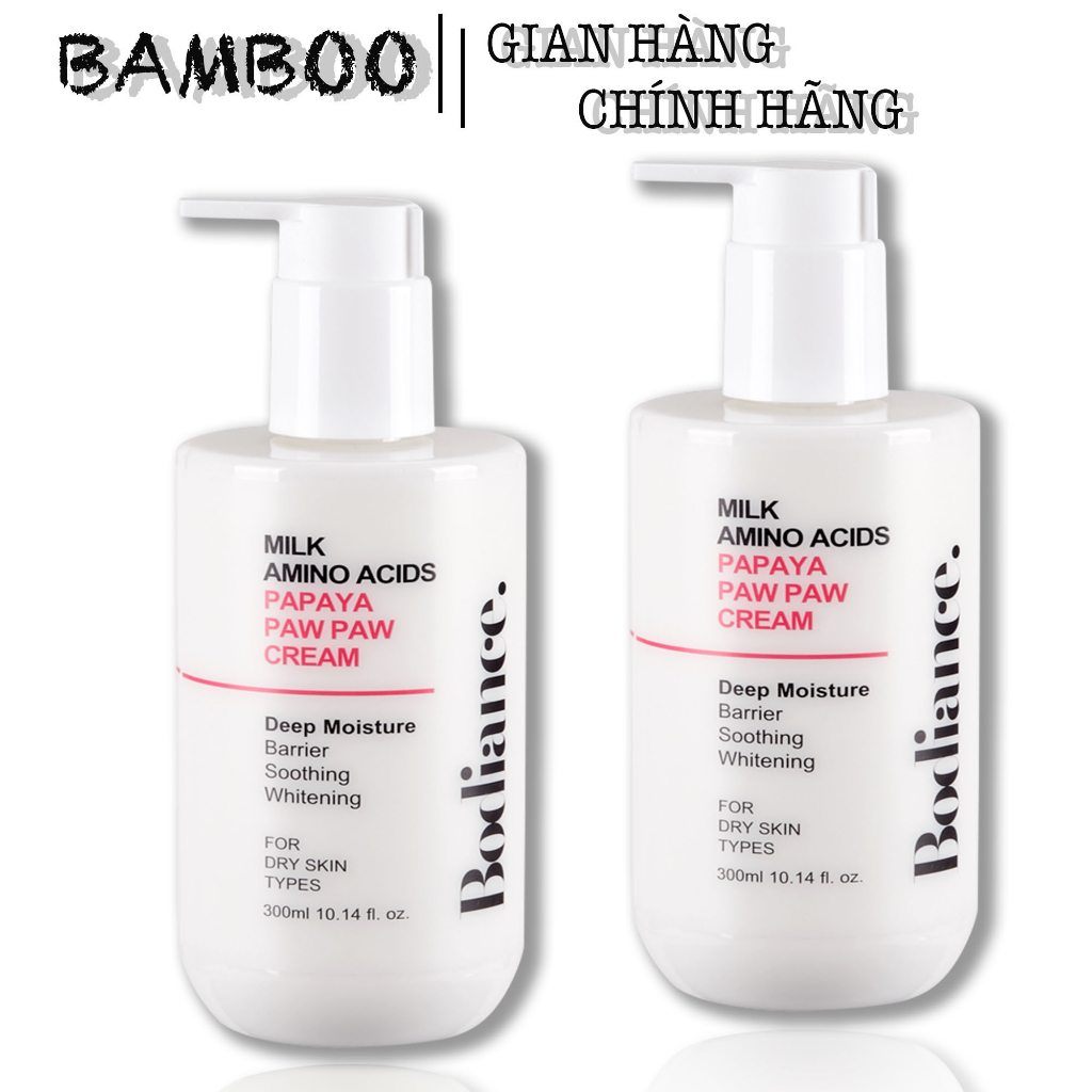Sữa dưỡng thể cho da khô, bong tróc Bodiance Papaya Paw Paw Cream - Chính Hãng