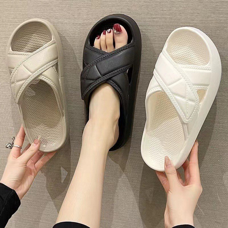 Dép Bánh Mỳ Quai Chéo Lainiki Cao 3.5cm Dáng Đẹp EVA Nữ 188