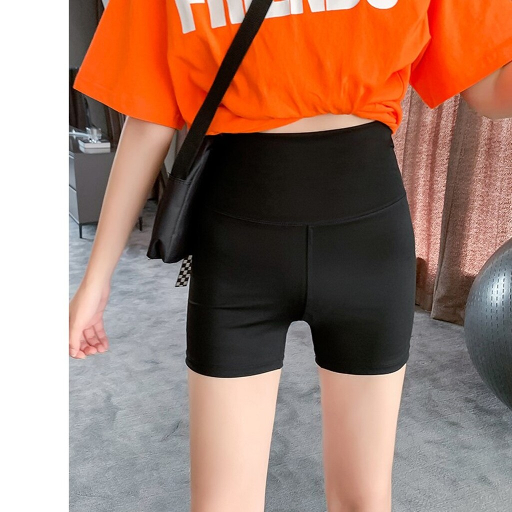 Quần legging đùi ngắn biker short nữ cạp cao bản to form ôm bó vải cotton co giãn Geleva GE927 | BigBuy360 - bigbuy360.vn