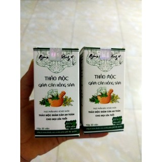 2 hộp giảm cân thảo mộc hồng sâm