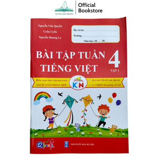Sách - Combo Bài tập tuần và đề kiểm tra tiếng việt lớp 4 học kỳ 1 kết nối tri thức với cuộc sống - NPH Qbooks