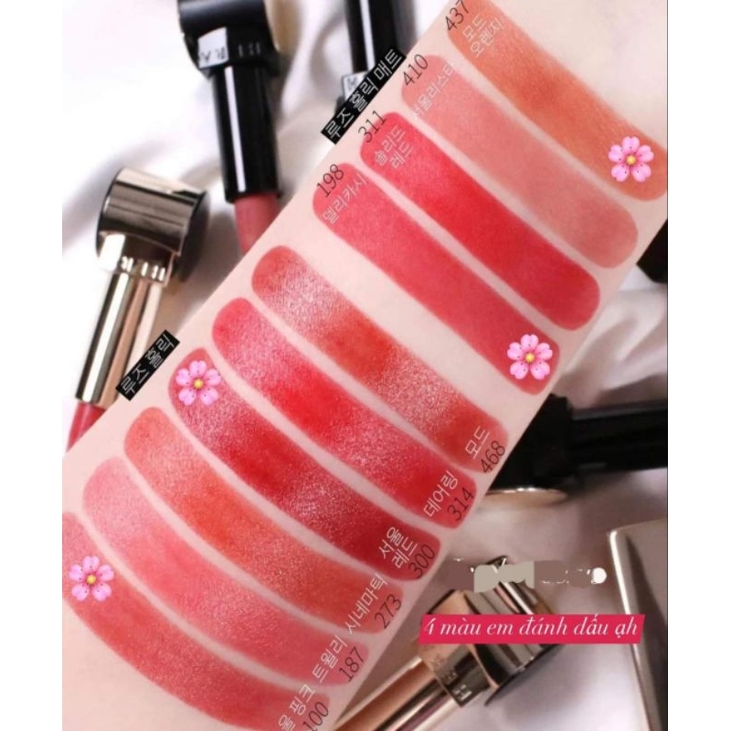 SET SON HERA 4 màu  + TẶNG KÈM 1 CỌ ĐÁNH SON