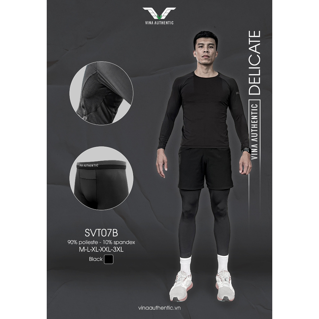SVT07- Áo Quần Thể Thao Body Giữ Nhiệt Nam, Áo Tập GYM, Đá Bóng, Chạy bộ Vải Thun Co dãn 4 Chiều Thoáng Mát