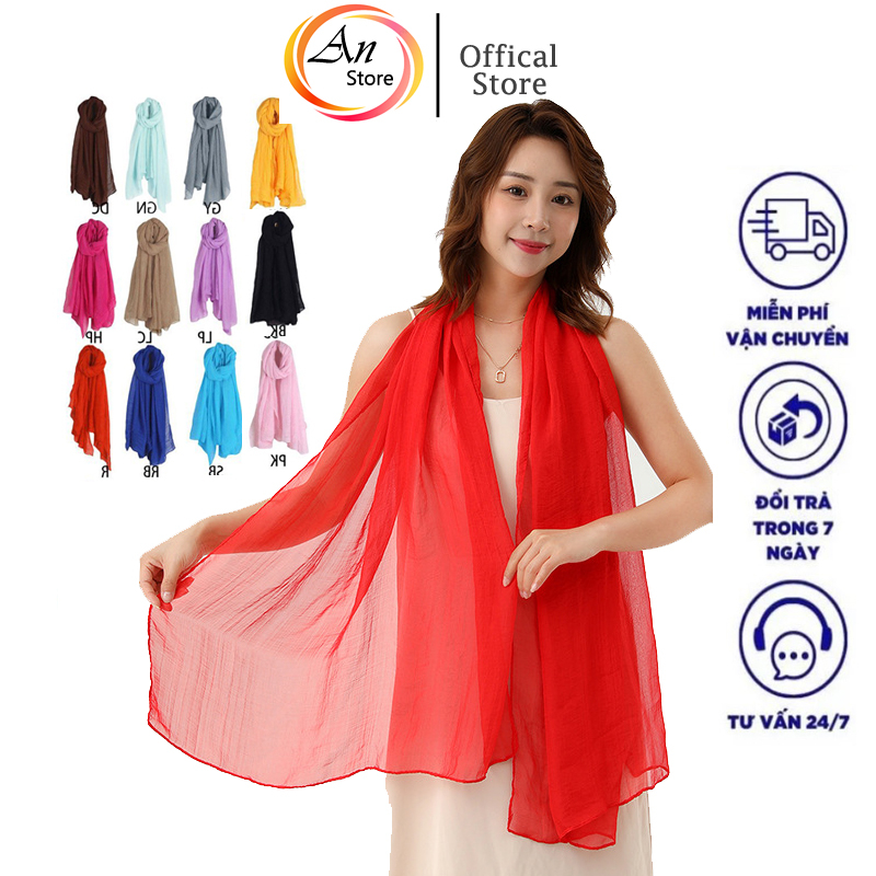 Khăn quàng cổ đũi mẫu trơn nhiều màu sắc thời trang Hàn Quốc trẻ trung năng động Anstore2032