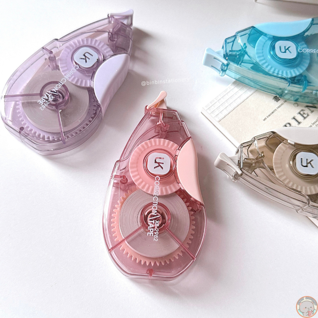 Bút xóa kéo UK Correction Tape màu pastel tối giản lõi dài 20m BXK04
