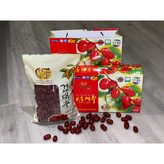 Táo đỏ Hàn Quốc, táo tàu khô, táo đỏ sấy khô cao cấp hộp 1kg kèm túi đựng sang trọng - Happy Life 4U