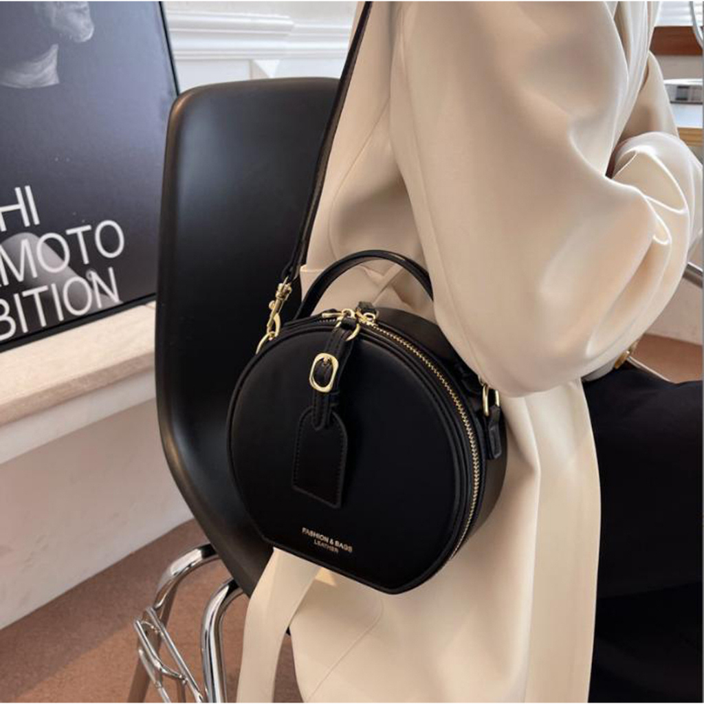 Túi xách nữ thời trang, túi đeo chéo trống da trơn tag da phong cách cá tính NQD88 TX58