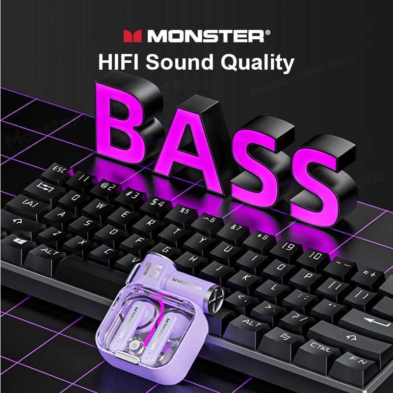 Tai nghe Bluetooth MONSTER XKT15 V5.3. Giảm tiếng ồn, chống nước.