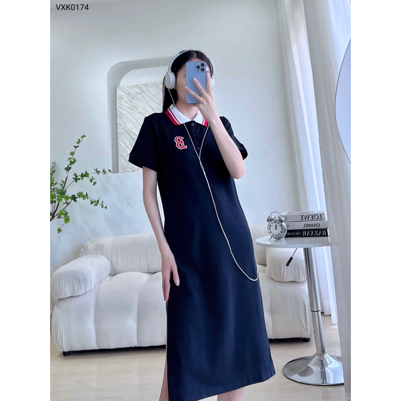 Đầm polo ML#B dáng dài xẻ