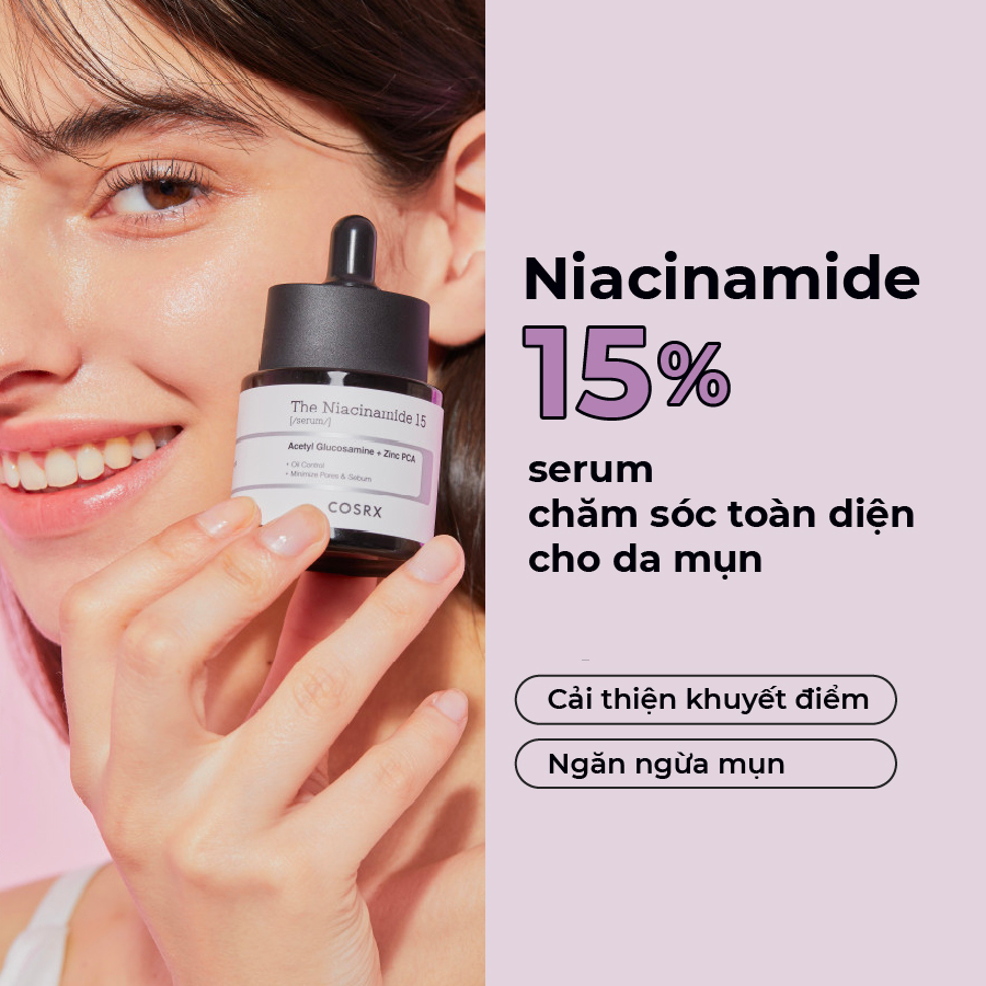 Tinh chất Niacinamide 15% chăm sóc da toàn diện COSRX The Niacinamide 15 Serum 20ml