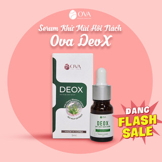 Serum khử mùi hôi nách Ova DeoX, ức chế tiết mồ hôi khô thoáng nách, làm sáng da vùng nách an toàn thiên nhiên 5ml