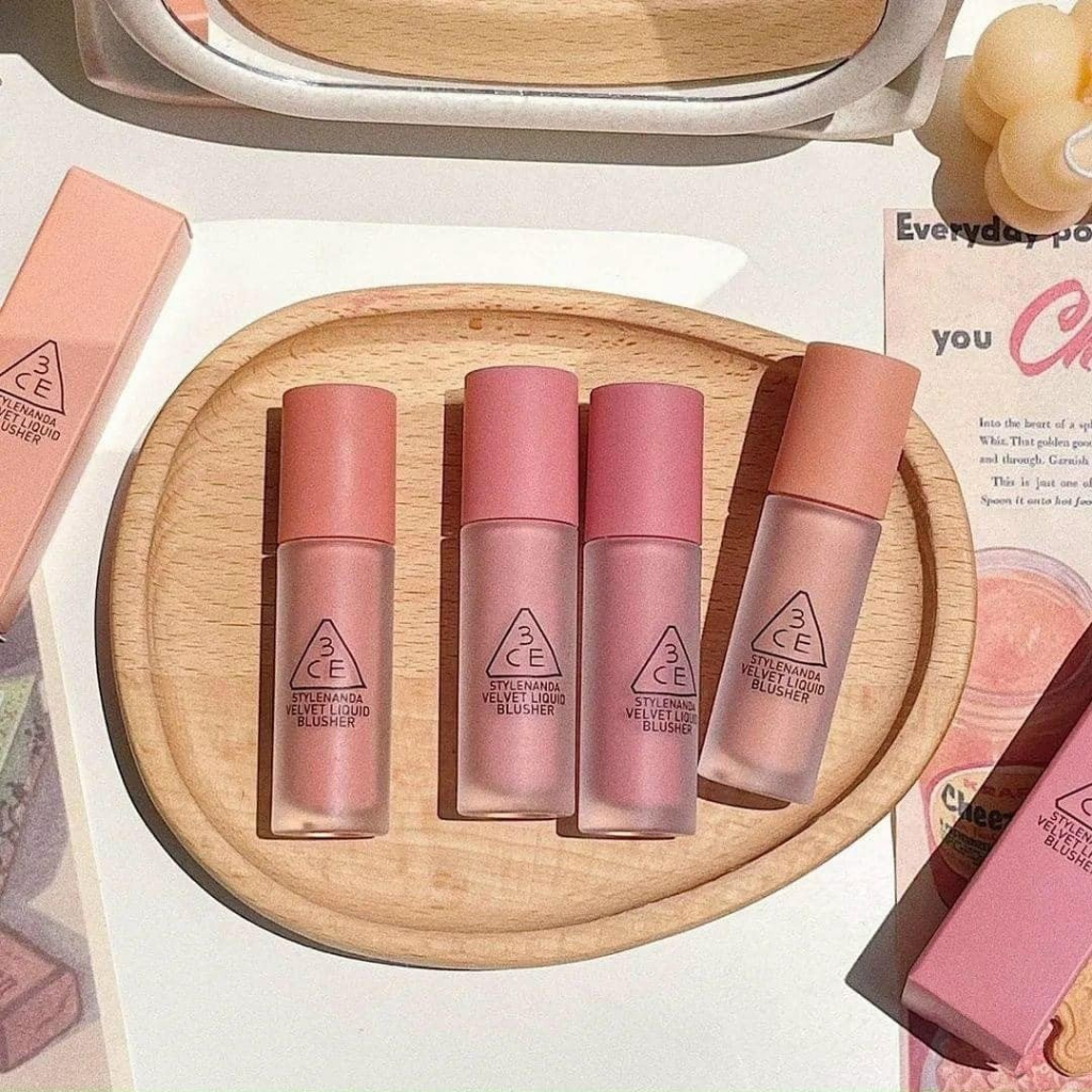 Má hồng dạng kem lỏng 3CE VELVET LIQUID BLUSHER 3.4g