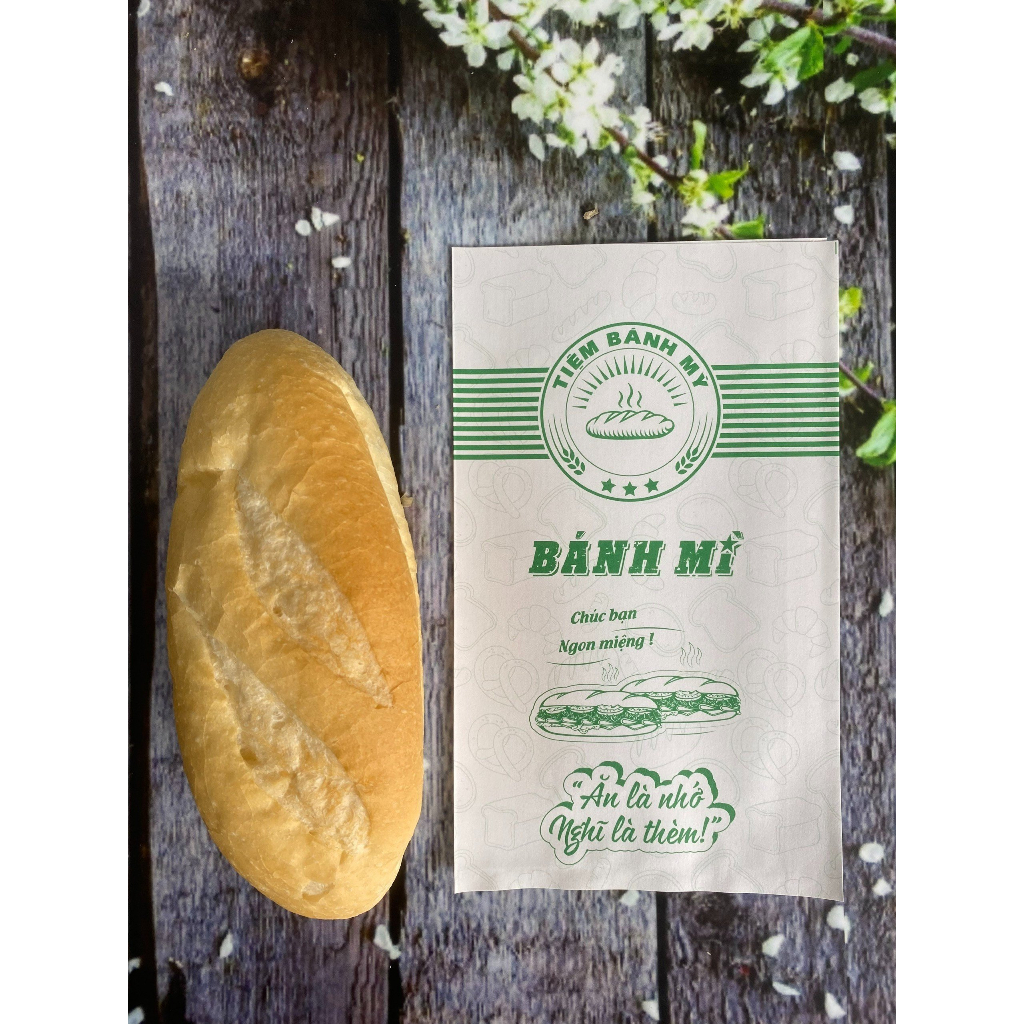 Túi đựng bánh mì - 13x24 - 1000 túi bánh mì 13x24cm - Mẫu mới 2023 - Freeship Extra - DD1302