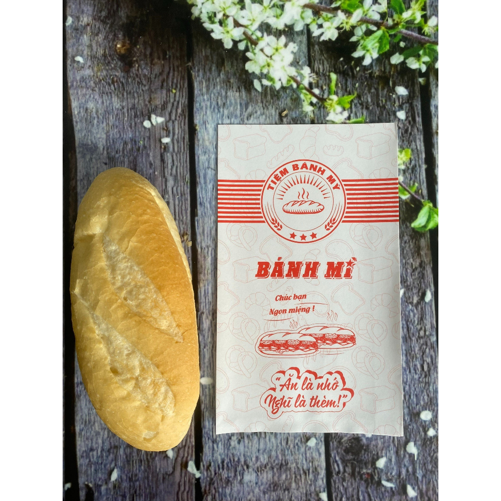 Túi đựng bánh mì - 13x24 - 1000 túi bánh mì 13x24cm - Mẫu mới 2023 - Freeship Extra - DD1302