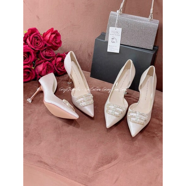 GIÀY CAO GÓT NHỌN KIM TUYẾN ĐÍNH ĐÁ - GIÀY ĐI TIỆC - GIÀY CAO GÓT GIGISHOPVN GICAGO -C506