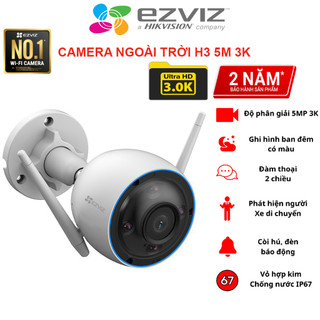 Camera IP WIFI EZVIZ H3 3K 5.0MP Siêu Nét, Phân Biệt Người/Xe , Đàm Thoại 2 Chiều, Chuẩn H.265 Hàng Chính Hãng