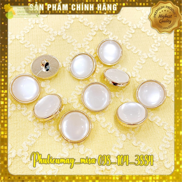 Bộ 10 Cúc Áo Misa Cho Áo Vest Siêu Xinh Size 1.3cm, 1.5cm, 1.8cm, 2cm