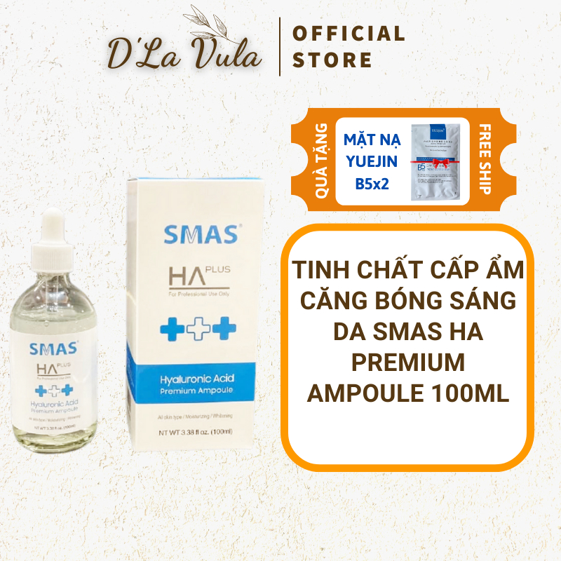 Tinh Chất Cấp Ẩm SMAS HA Plus Premium Ampoule 100ml