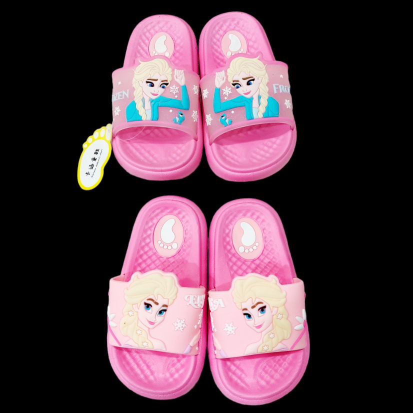 Dép lê cho bé,lê bé gái chống trượt in hình Elsa cầu vồng thời trang mùa hè mới 🔥ELSA03.
