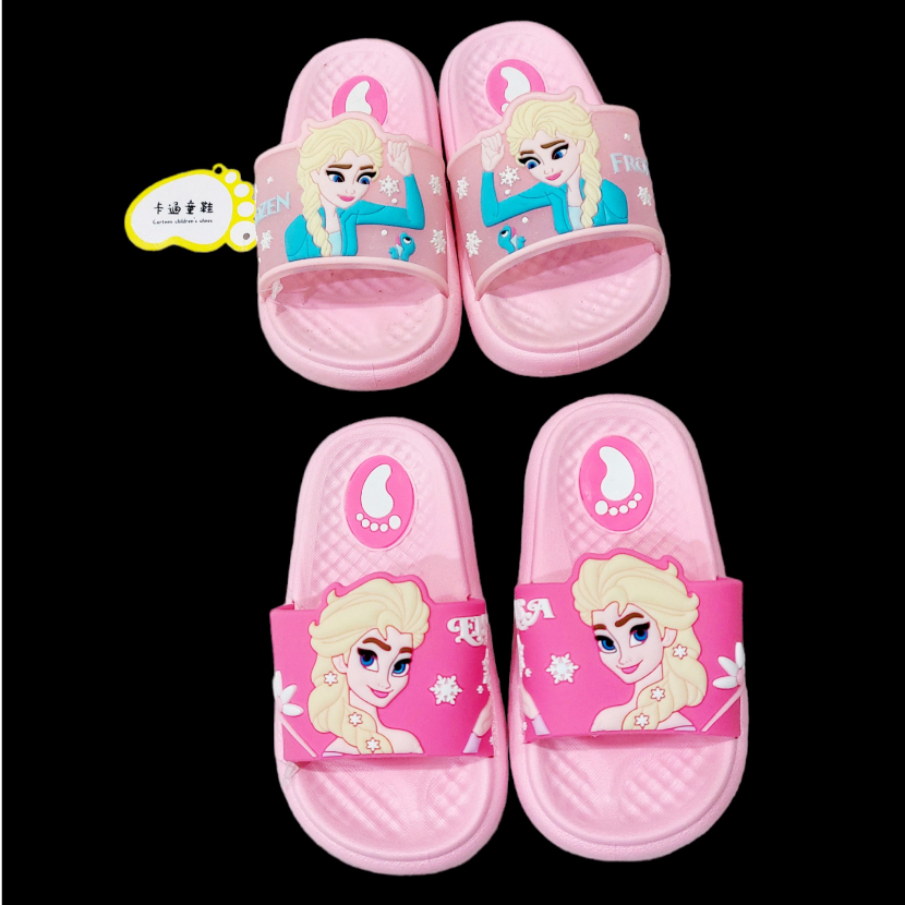 Dép lê cho bé,lê bé gái chống trượt in hình Elsa cầu vồng thời trang mùa hè mới 🔥ELSA03.