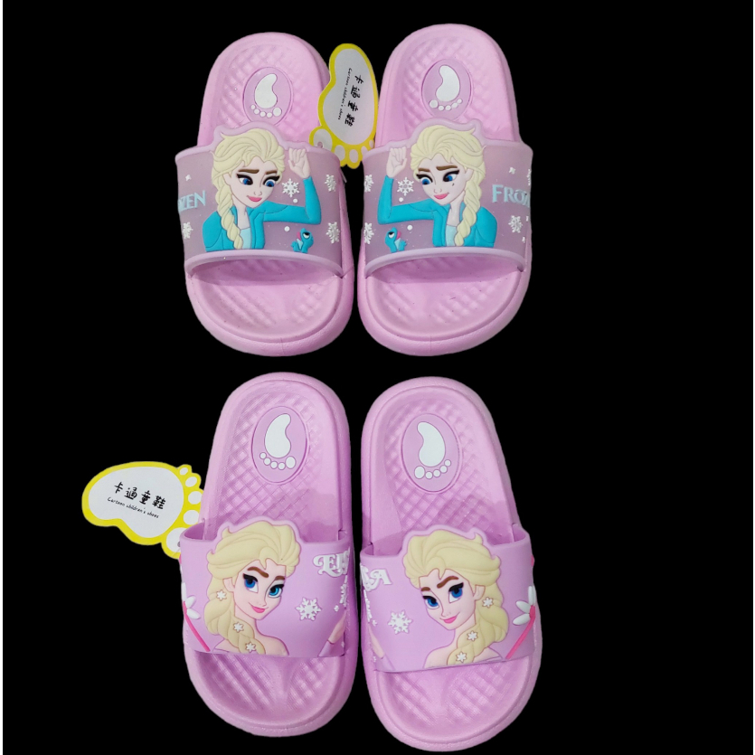Dép lê cho bé,lê bé gái chống trượt in hình Elsa cầu vồng thời trang mùa hè mới 🔥ELSA03.