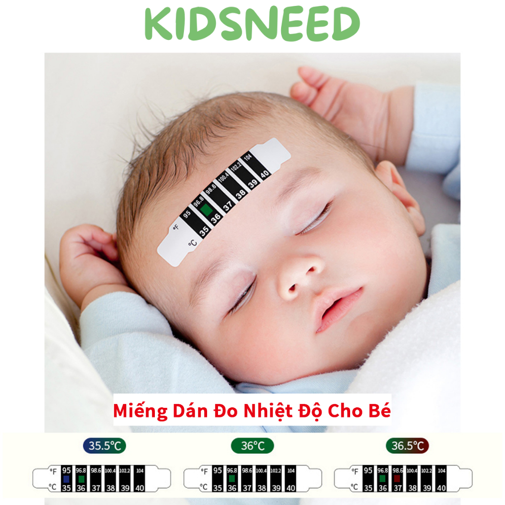 Miếng dán đo nhiệt độ cho bé Kidsneed