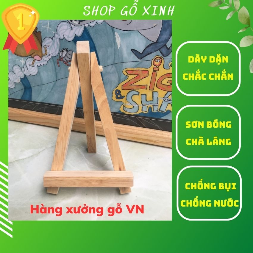 Kệ để tranh, giá để tranh mini, giá vẽ tranh số hoá, đính đá, bưu thiếp để bàn trang trí gấp gọn Shop Gỗ Xinh