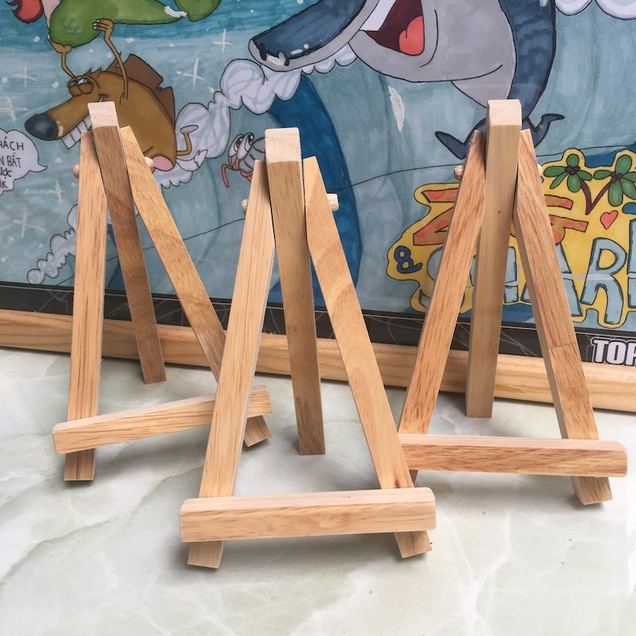 Kệ để tranh, giá để tranh mini, giá vẽ tranh số hoá, đính đá, bưu thiếp để bàn trang trí gấp gọn Shop Gỗ Xinh
