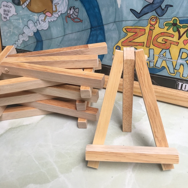 Kệ để tranh, giá để tranh mini, giá vẽ tranh số hoá, đính đá, bưu thiếp để bàn trang trí gấp gọn Shop Gỗ Xinh
