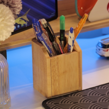 Ống viết, ống bút để bàn bằng gỗ dễ thương, ống cắm bút, hộp viết Shop Gỗ Xinh
