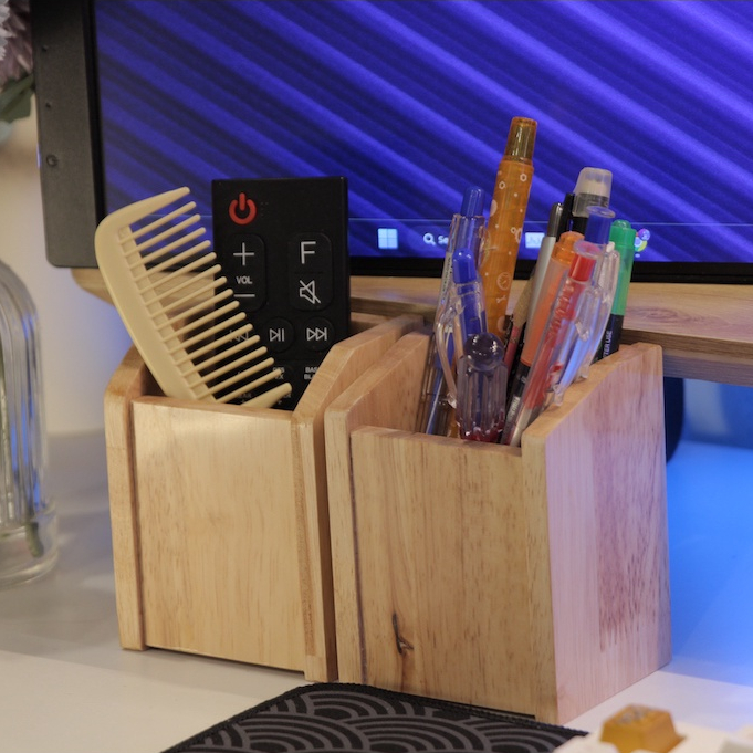 Ống viết, ống bút để bàn bằng gỗ dễ thương, ống cắm bút, hộp viết Shop Gỗ Xinh