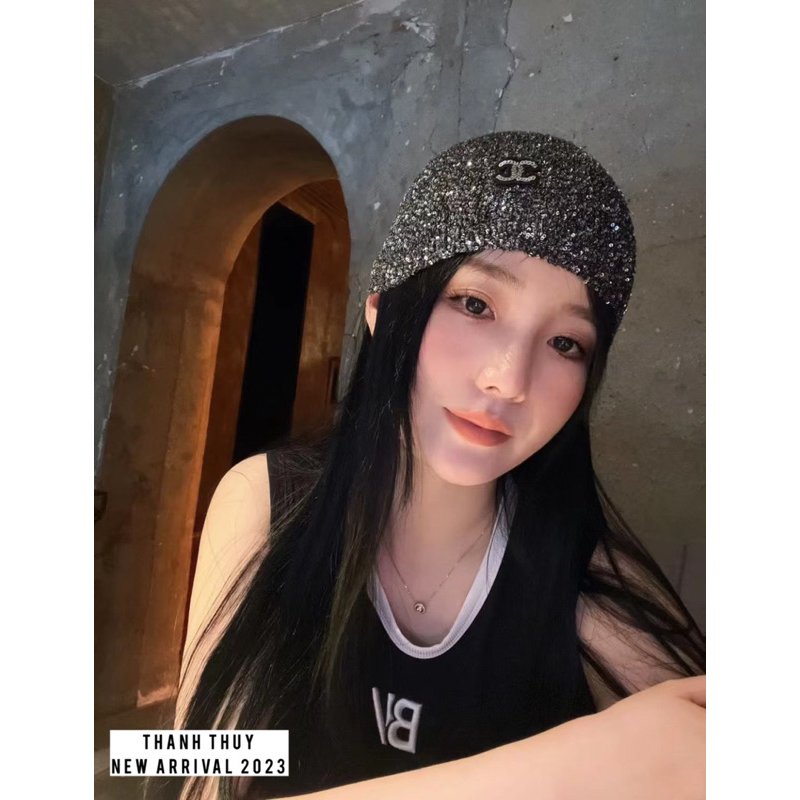 Mũ len kim sa lấp lánh cho nữ