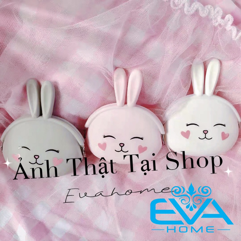 Bóp Ví Silicon Hình Thỏ Con Cầm Tay Xinh Xắn Nhiều Màu