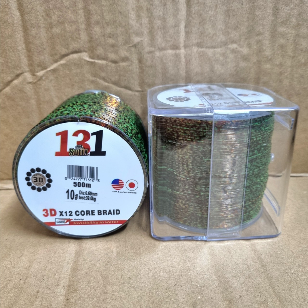 Cước câu cá dây câu cá 3D 131 SUFIX 500m tàng hình siêu khỏe