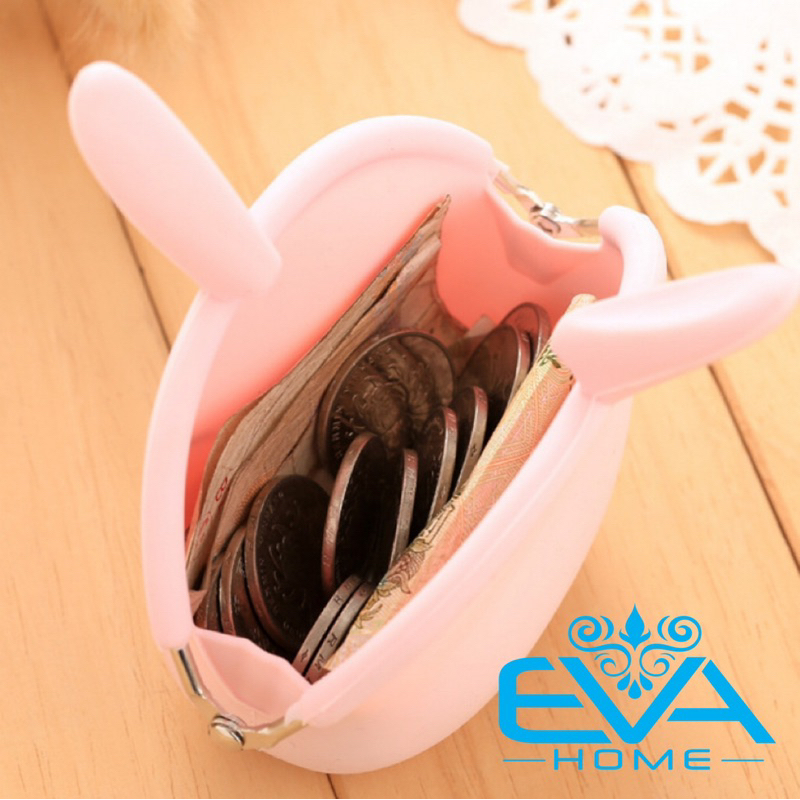 Bóp Ví Silicon Hình Thỏ Con Cầm Tay Xinh Xắn Nhiều Màu