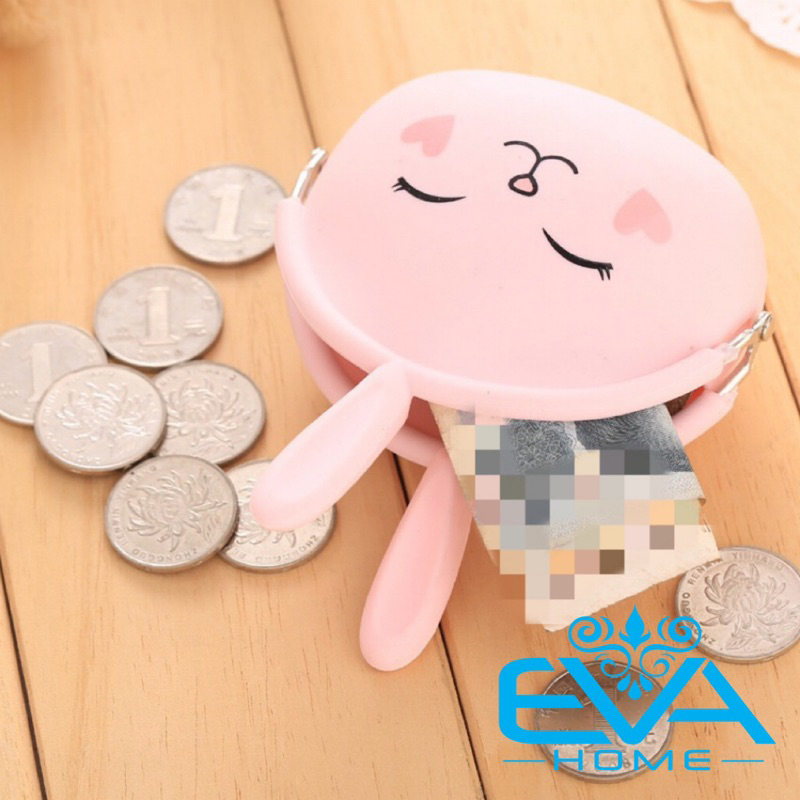 Bóp Ví Silicon Hình Thỏ Con Cầm Tay Xinh Xắn Nhiều Màu