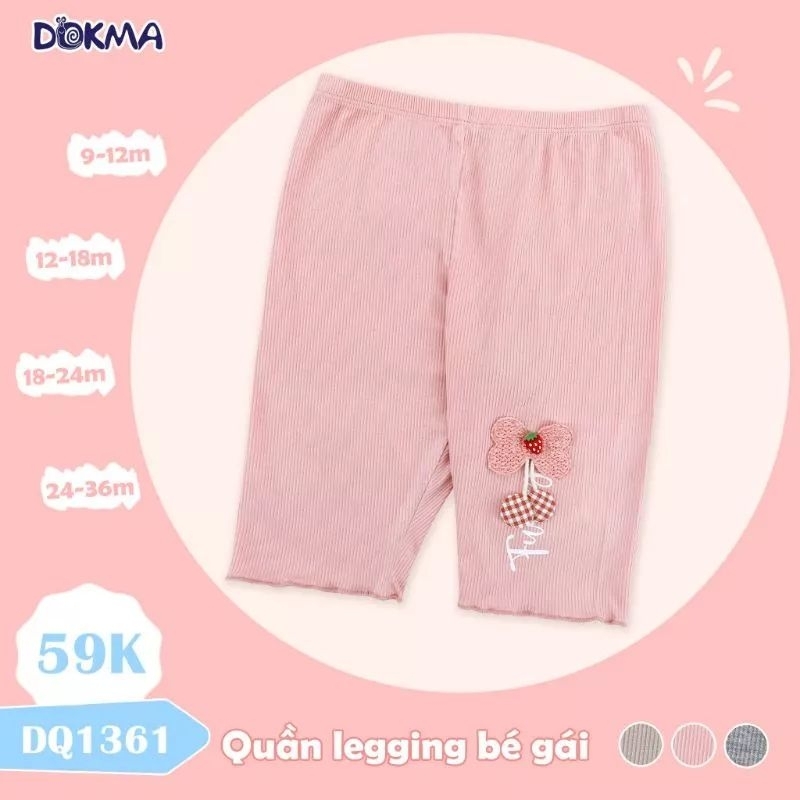 Quần legging đùi bé gái Dokma 9-36M DQ1385, DQ1361