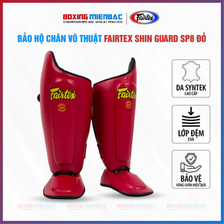 Bảo Hộ Chân Võ Thuật Fairtex Shin Guard SP8 Chính Hãng – Đỏ