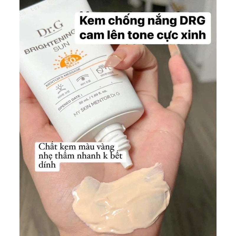 Kem chống nắng DrG màu cam 20ml