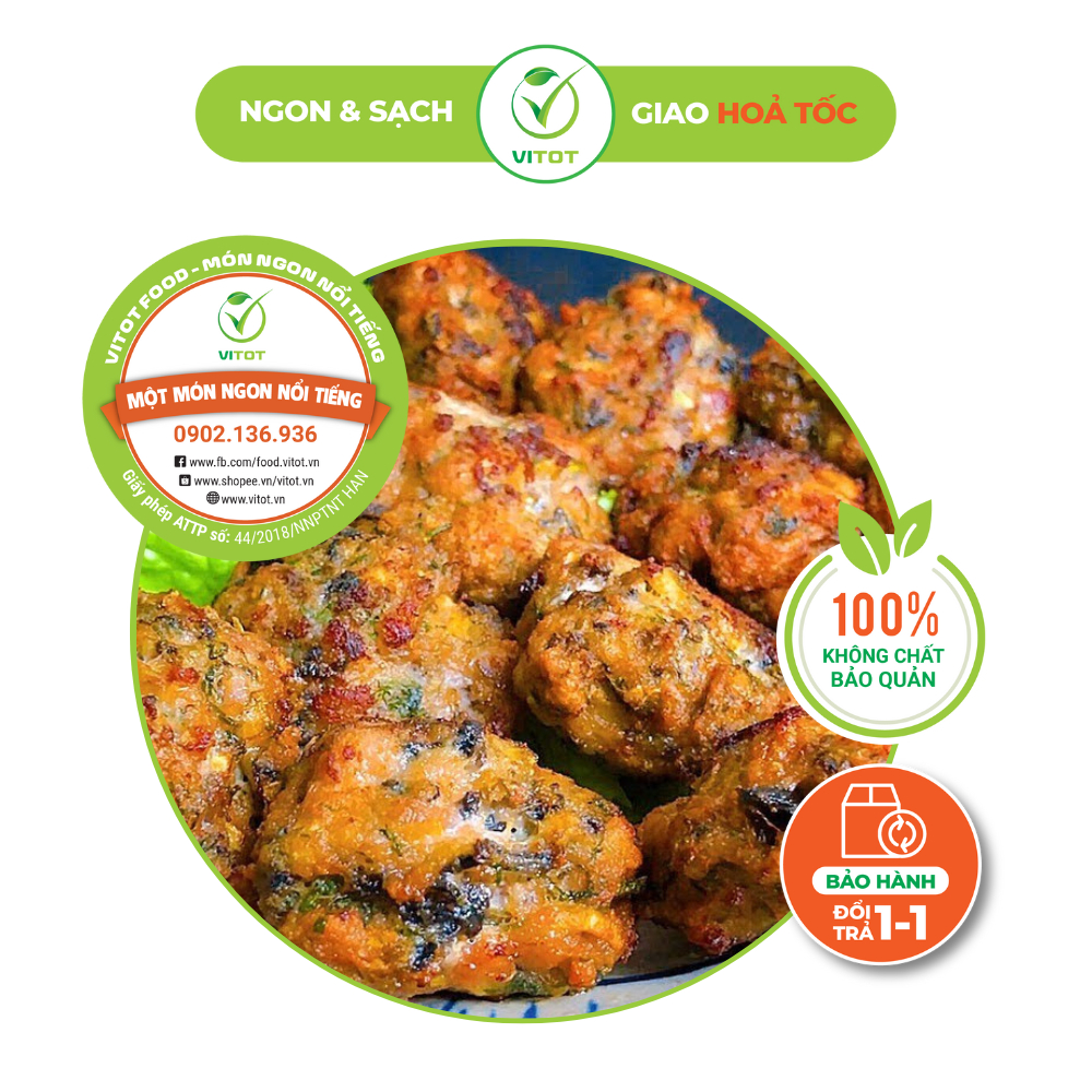 Chả Ốc VITOT Đóng Gói 500gr Món Ăn Đơn Giản, Dân Dã, Thơm Ngon