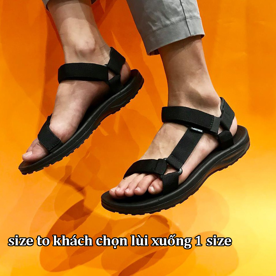 [ FORM TO KHÁCH ĐẶT LÙI 1 SIZE NHÉ ] Giày Sandal Vento Nam - NV25B Đen