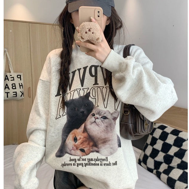 [RẺ VÔ ĐỊCH] Áo sweater nam nữ cổ tròn K7Y màu xanh ghi đen phom rộng local brand