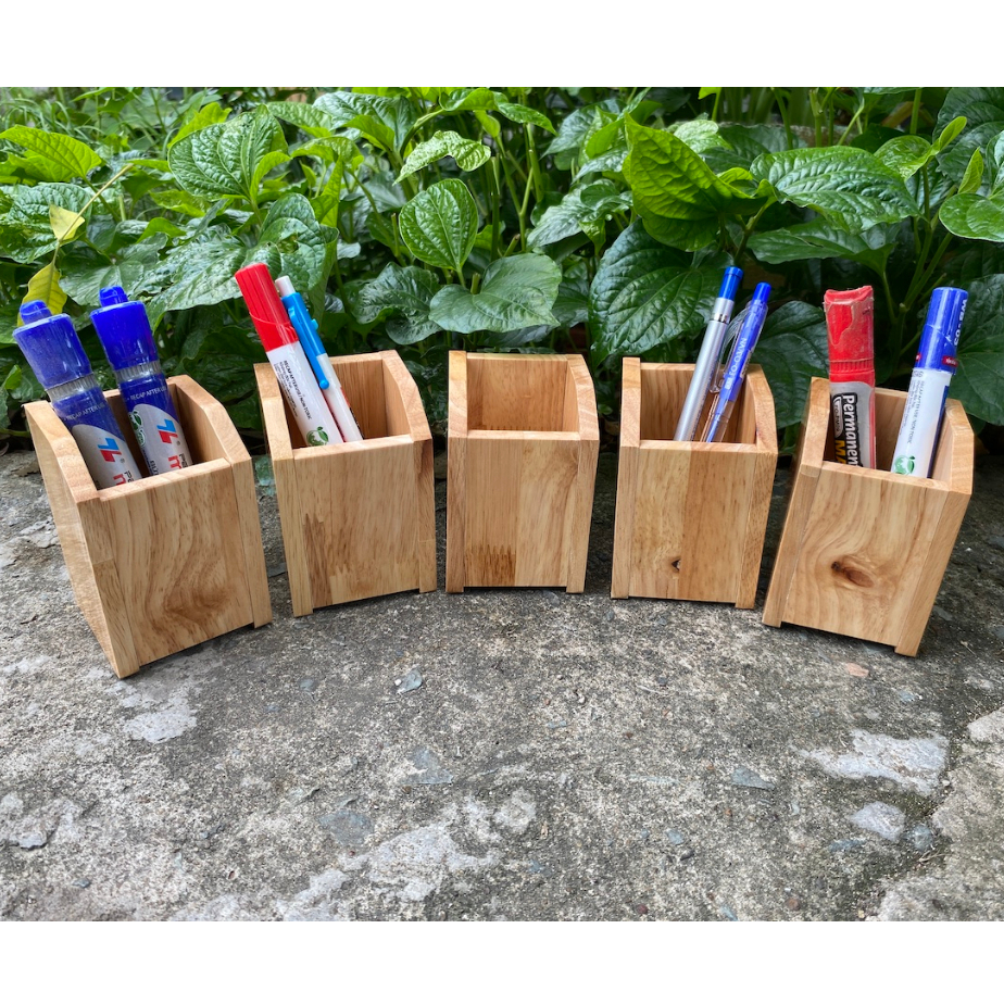 Ống viết, ống bút để bàn bằng gỗ dễ thương, ống cắm bút, hộp viết Shop Gỗ Xinh