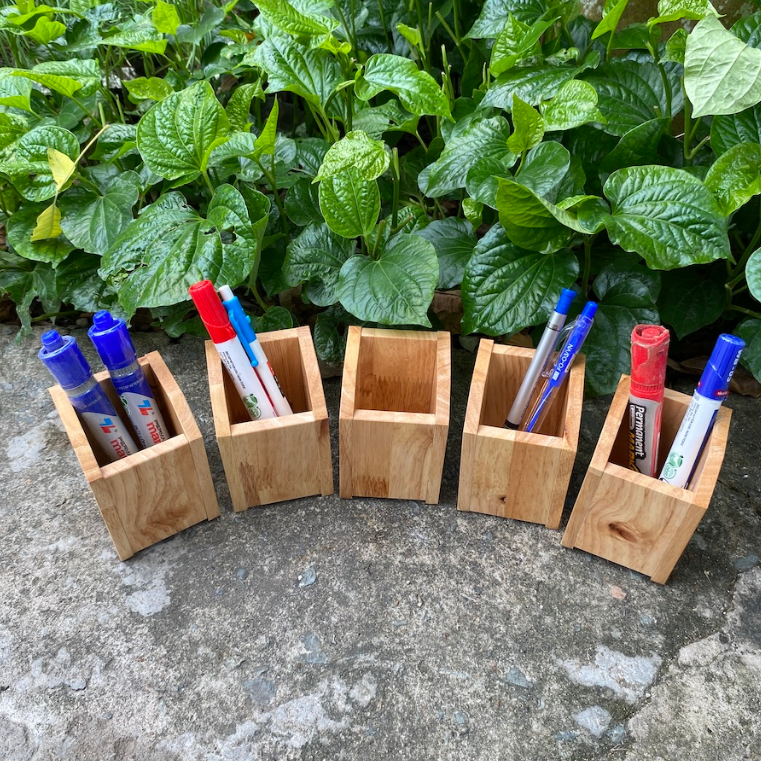 Ống viết, ống bút để bàn bằng gỗ dễ thương, ống cắm bút, hộp viết Shop Gỗ Xinh