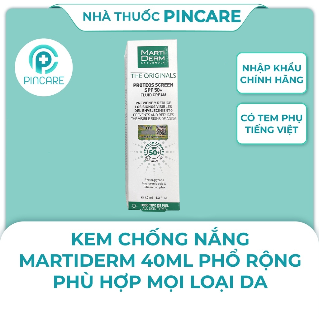 Kem chống nắng MartiDerm The Originals Proteos Screen SPF50+ chống lão hóa - Nhà thuốc PinCare