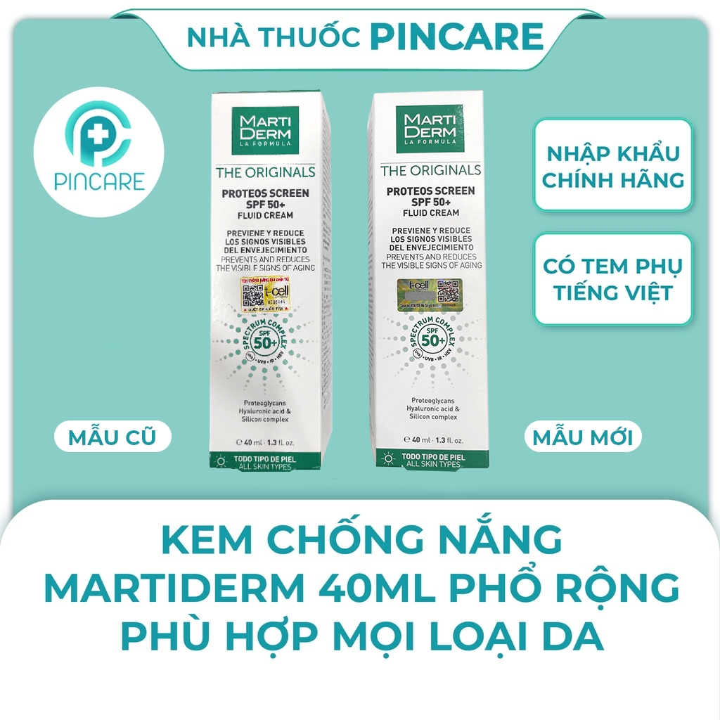 Kem chống nắng MartiDerm The Originals Proteos Screen SPF50+ chống lão hóa - Nhà thuốc PinCare
